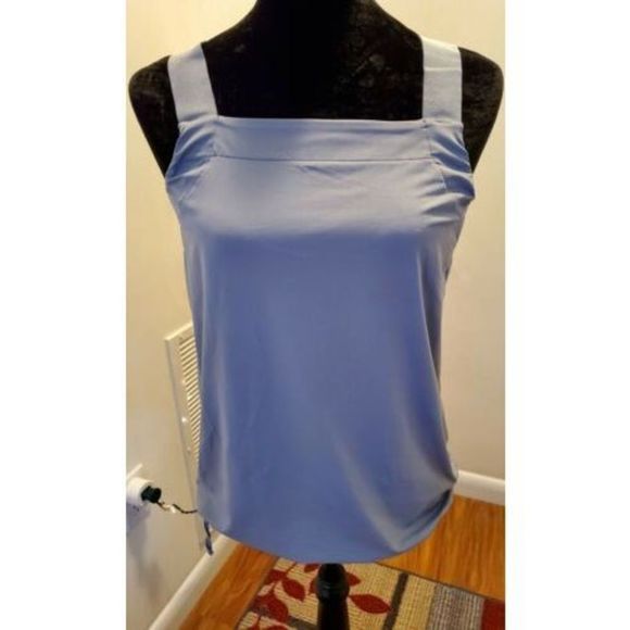 Gap Body Fit Grey Cross Strap Athletic Drawstring Tank Top - Picture 1 of 9